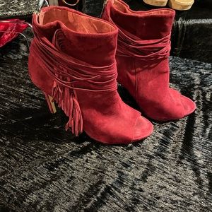 Vince suede wine colored bootie.